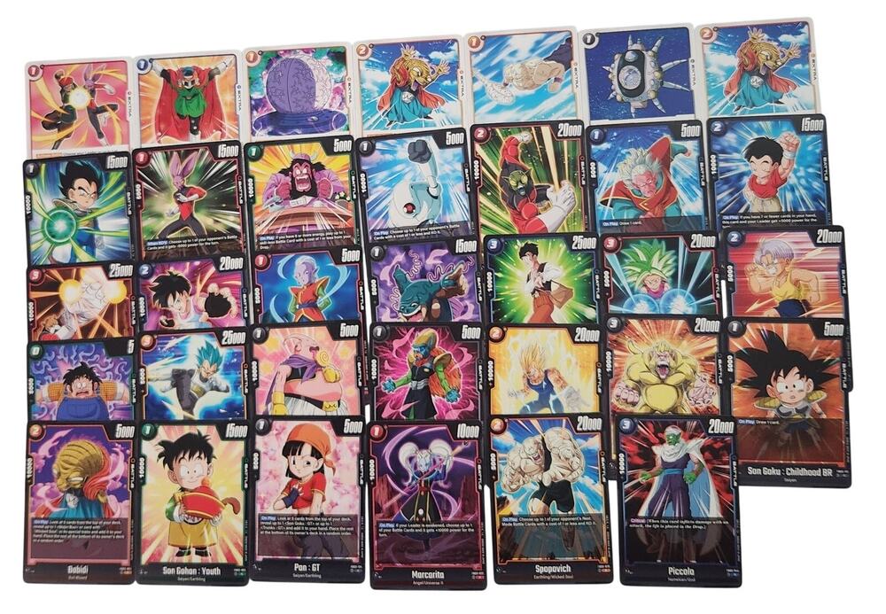 Dragon Ball Super Card Game Lot Of 34 TCG NM Bandai English